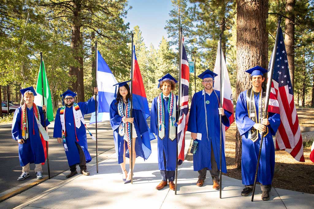 International students at Lake Tahoe Community College 2024 Graduation.