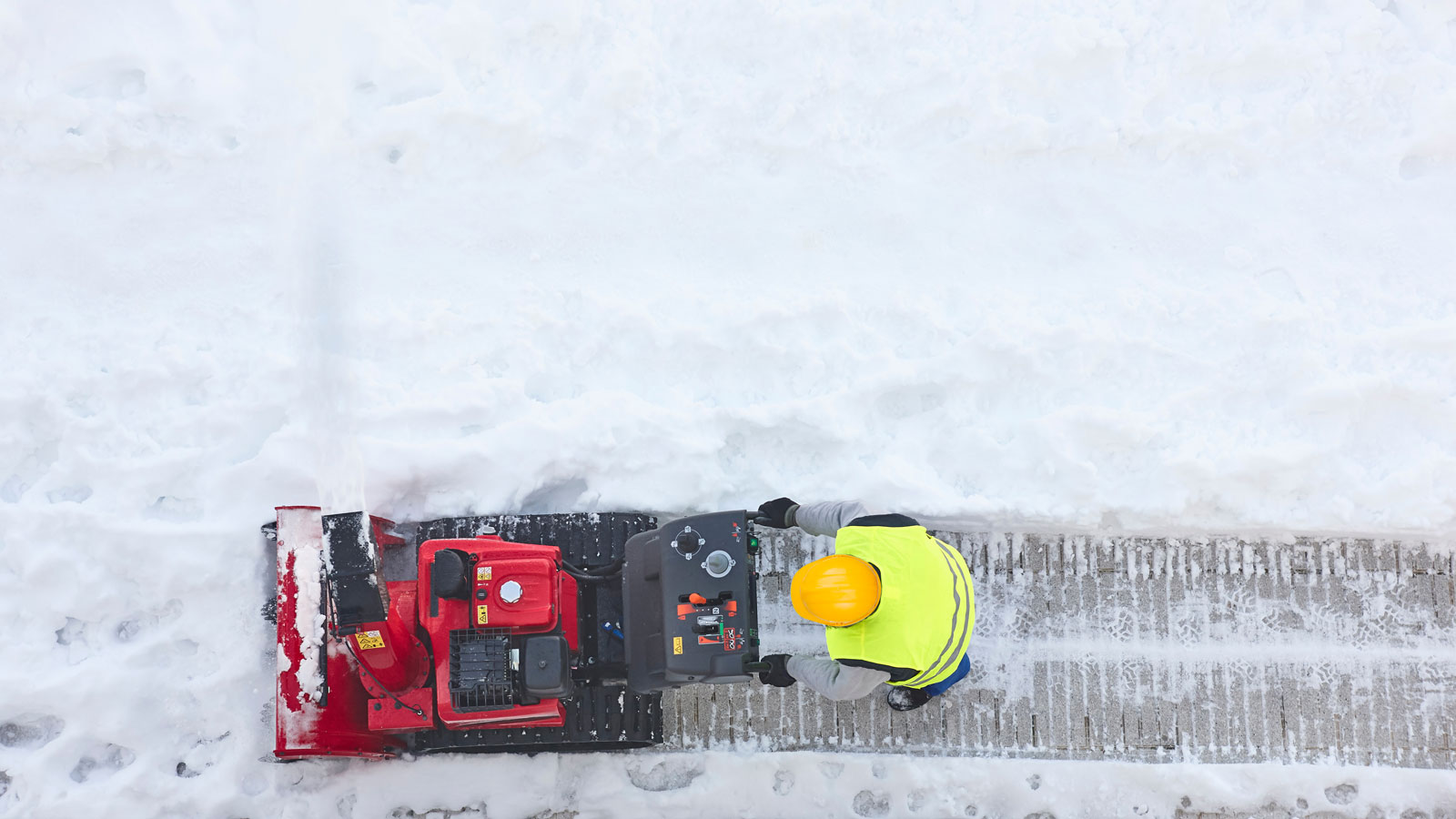 Snowblowing during a storm